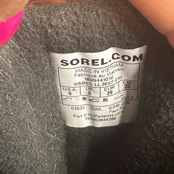 Sorel Meribel Snow Boots Black/Gray Weather Boots sz 8​ - Picture 7 of 9